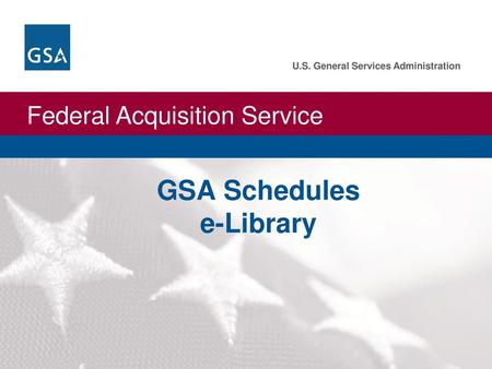 GSA Schedules e-Library