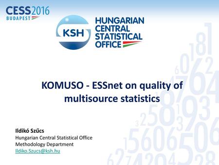 KOMUSO - ESSnet on quality of multisource statistics