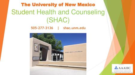 Student Health and Counseling (SHAC)