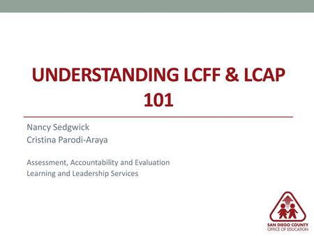 understanding LCFF & LCAP 101