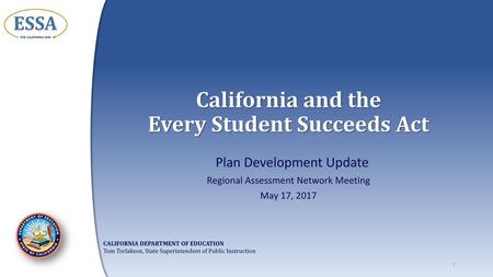 California and the Every Student Succeeds Act
