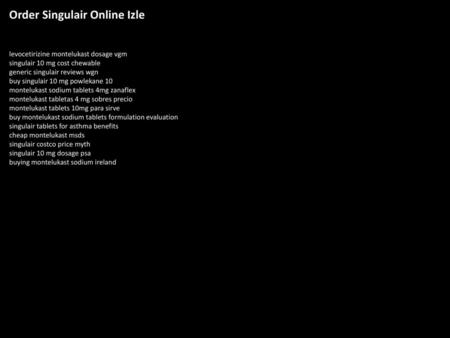 Order Singulair Online Izle