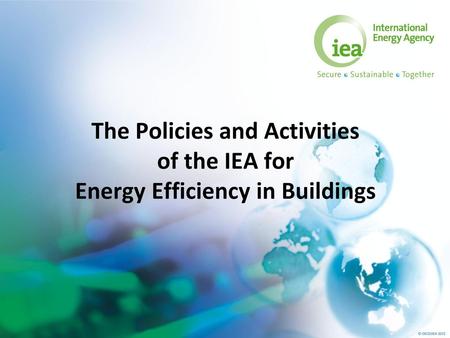 IEA’s 2013 Buildings Publications