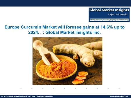 © 2016 Global Market Insights, Inc. USA. All Rights Reserved  Fuel Cell Market size worth $25.5bn by 2024 Europe Curcumin Market will.