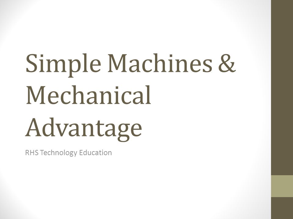 What is Mechanical Advantage Training? 