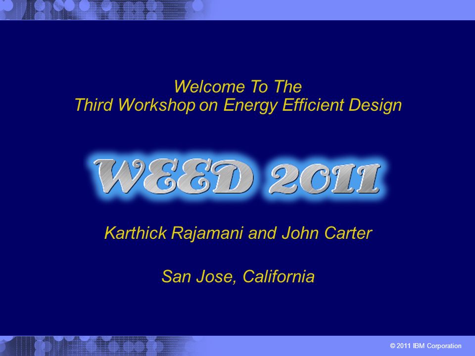 WorkShop IBM 2011