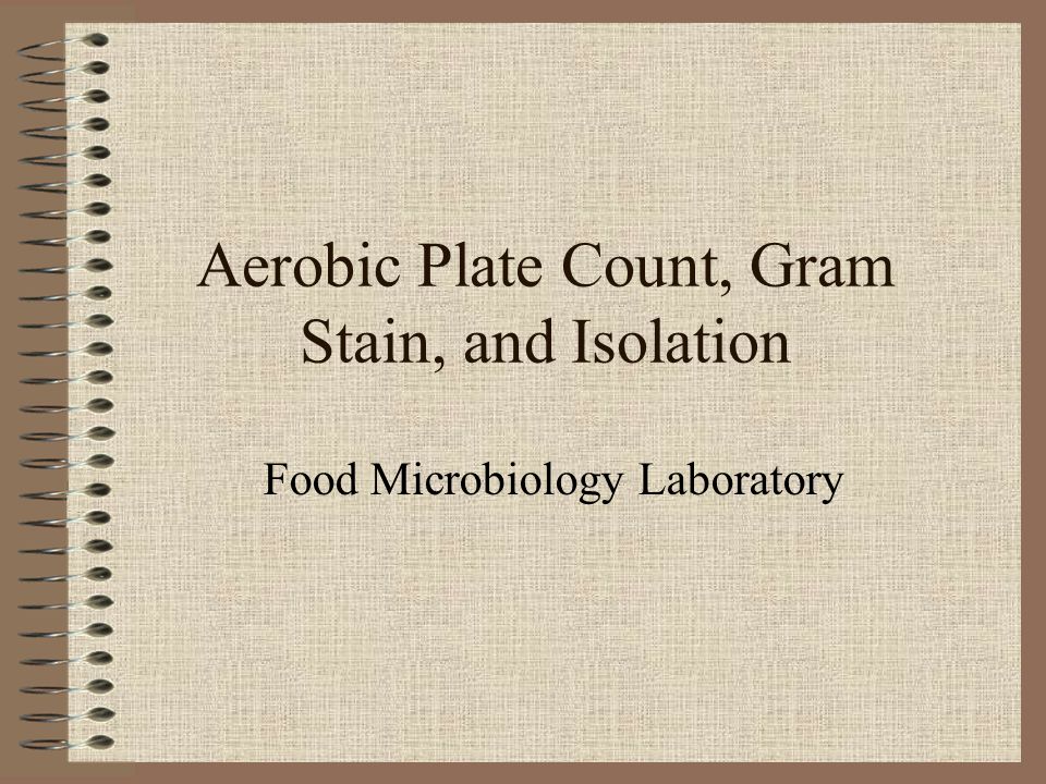Aerobic Plate Count, Gram Stain, and Isolation - ppt video online download