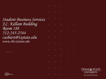 Student Business Services J. C