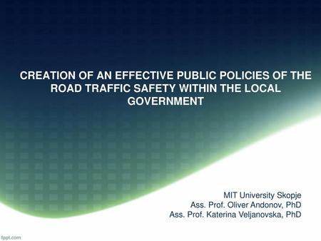 MIT University Skopje Ass. Prof. Oliver Andonov, PhD