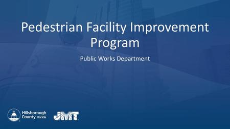 Pedestrian Facility Improvement Program