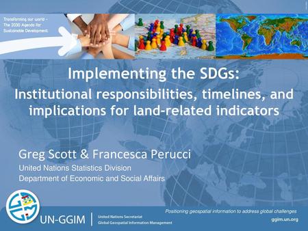 Implementing the SDGs: