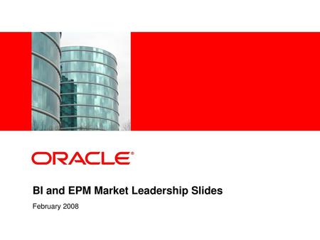 BI and EPM Market Leadership Slides