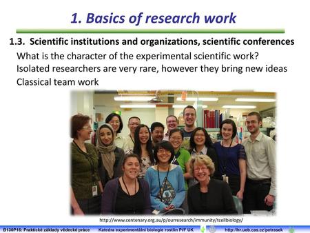 1. Basics of research work