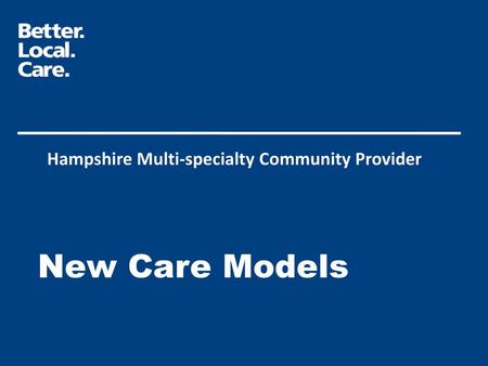 Hampshire Multi-specialty Community Provider