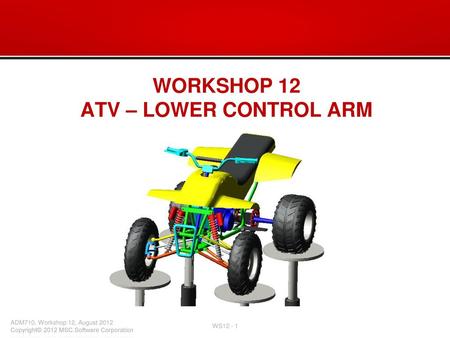 Workshop 12 atv – lower control arm