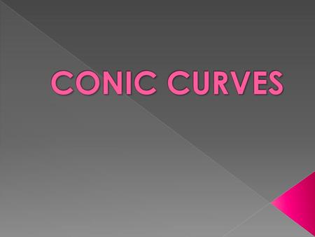 CONIC CURVES.