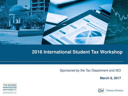2016 International Student Tax Workshop