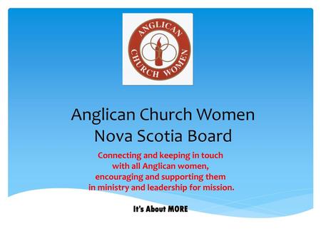 Anglican Church Women Nova Scotia Board
