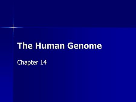 The Human Genome Chapter 14.