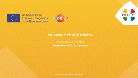 Evaluation of PH-ELIM trainings