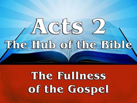 Outline of the First Gospel Sermon in Acts 2