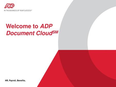 Welcome to ADP Document CloudSM