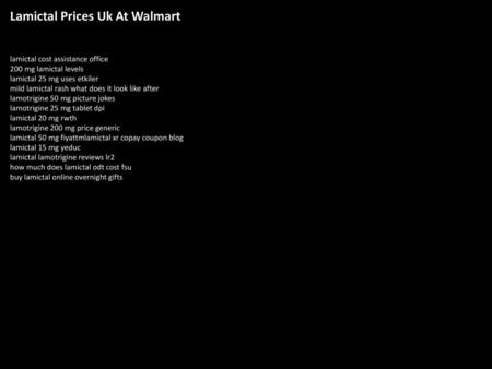 Lamictal Prices Uk At Walmart
