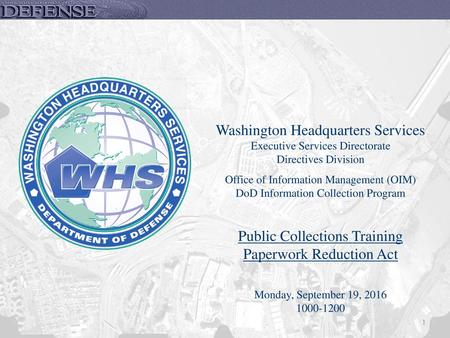 Public Collections Training Paperwork Reduction Act