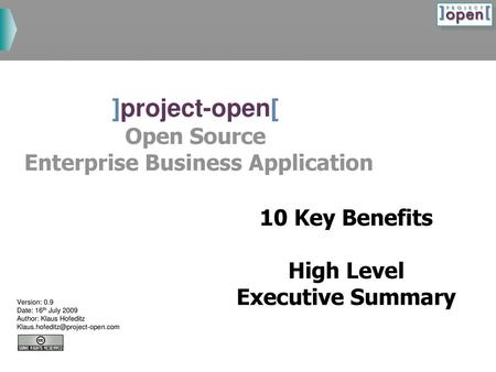 ]project-open[ Open Source Enterprise Business Application