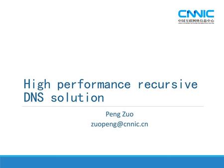 High performance recursive DNS solution