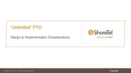 “Unlimited” PTO Design & Implementation Considerations.