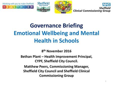 Governance Briefing Emotional Wellbeing and Mental Health in Schools