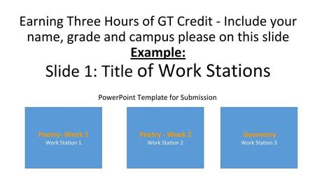 PowerPoint Template for Submission