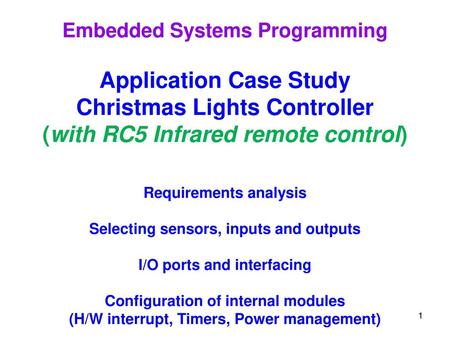 Application Case Study Christmas Lights Controller
