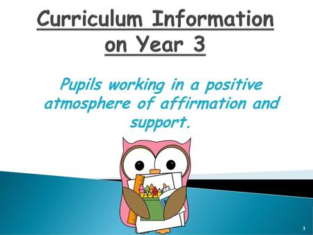 Curriculum Information on Year 3