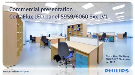 Commercial presentation CertaFlux LED panel 5959/6060 8xx LV1