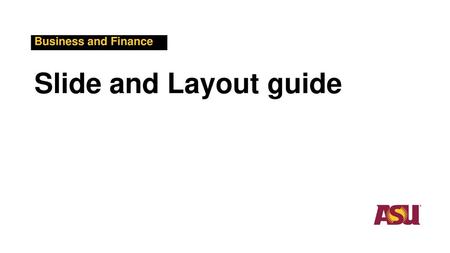 Business and Finance Slide and Layout guide.