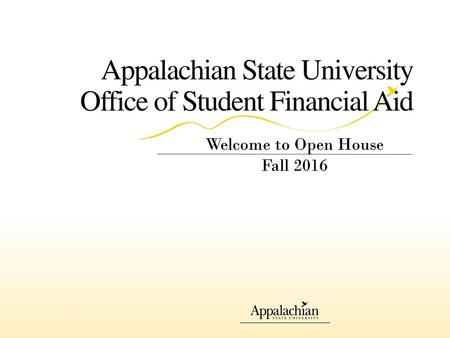 Appalachian State University Office of Student Financial Aid
