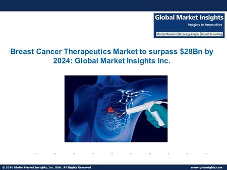 © 2016 Global Market Insights, Inc. USA. All Rights Reserved  Fuel Cell Market size worth $25.5bn by 2024 Breast Cancer Therapeutics.