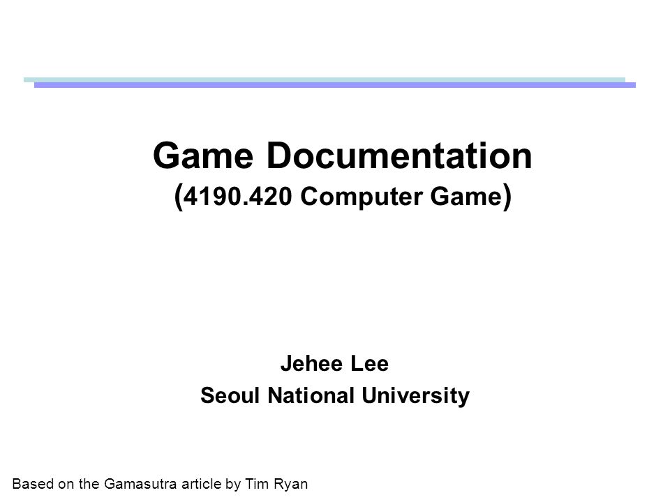melodrama syndrom ånd Game Documentation ( Computer Game) - ppt video online download