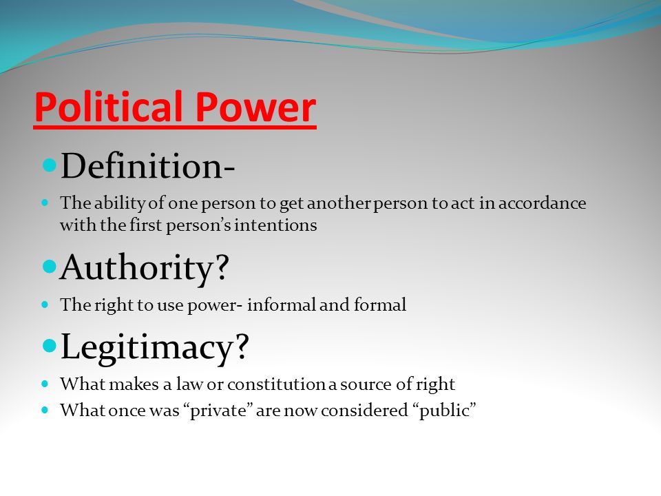 power politics definition