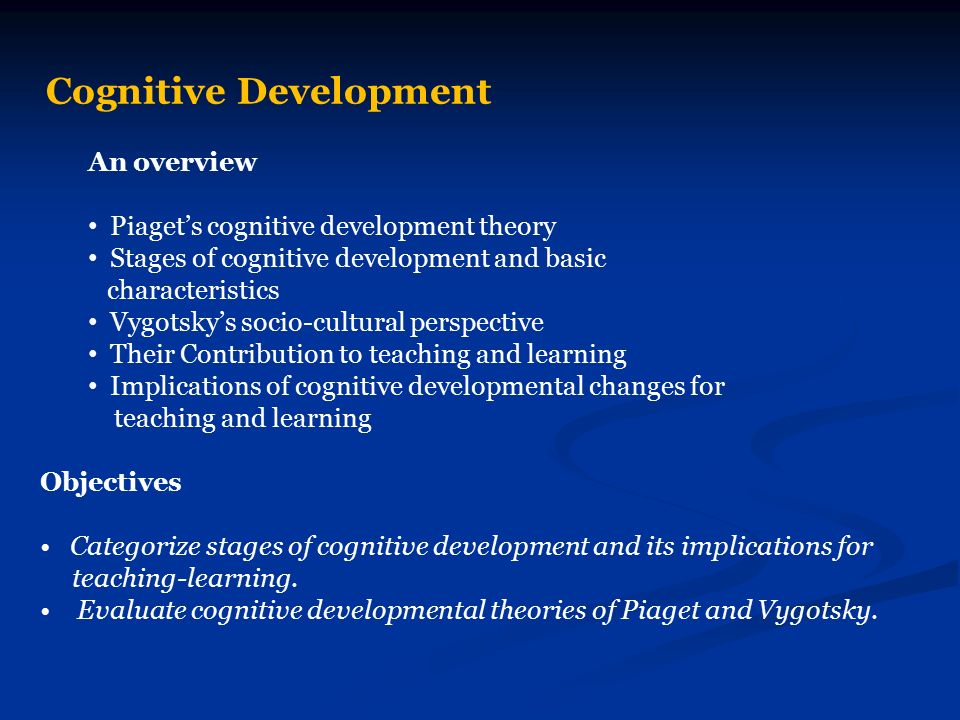 concept of cognitive development