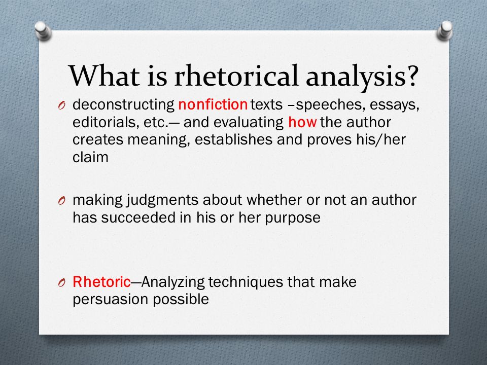 how to rhetorically analyze a text