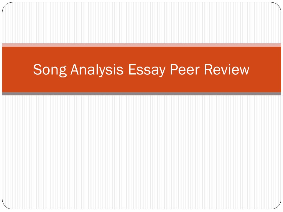 Song review essay