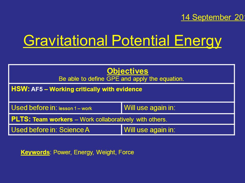 Gravitational Potential Energy Ppt Video Online Download