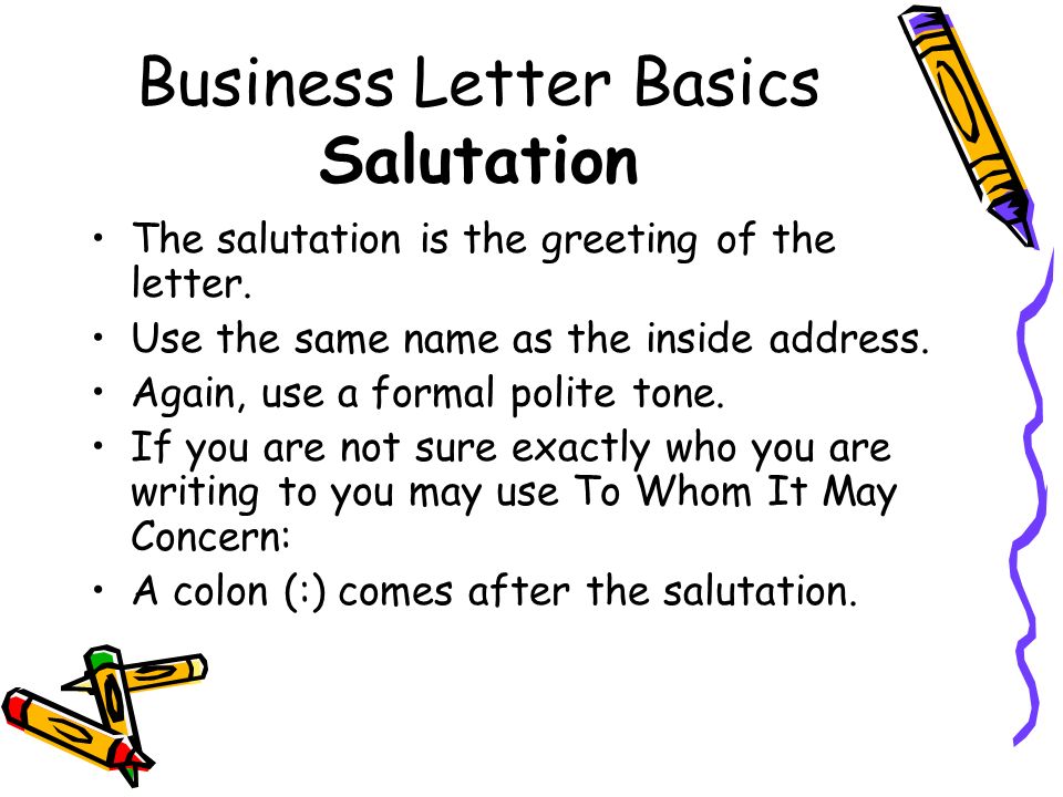 Salutation Of A Business Letter from slideplayer.com