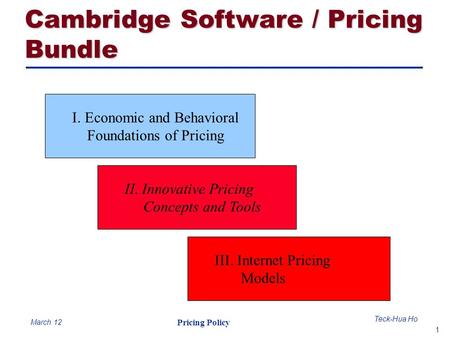 Cambridge Software / Pricing Bundle