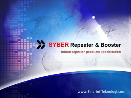 SYBER Repeater & Booster indoor repeater products specification www.SinarIntiTeknologi.com.