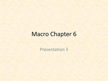 Macro Chapter 6 Presentation 3. Shortcomings of GDP 1. Nonmarket Activities Excluded- ex. The work of a housewife or a carpenter fixing his own home 2.