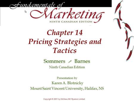 Chapter 14 Pricing Strategies and Tactics